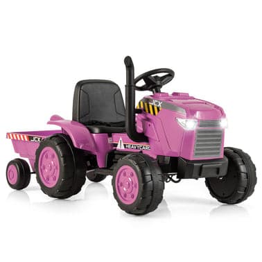 12V Kids Ride On Tractor with Trailer and Remote Control